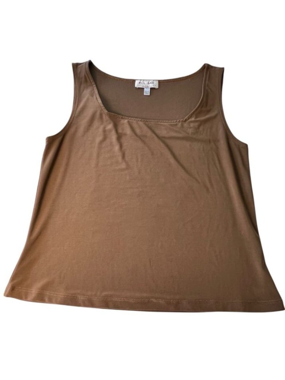 Ell Jay Collection Square Neck Tank Top M Brown Minimalist Capsule 90s Neutral